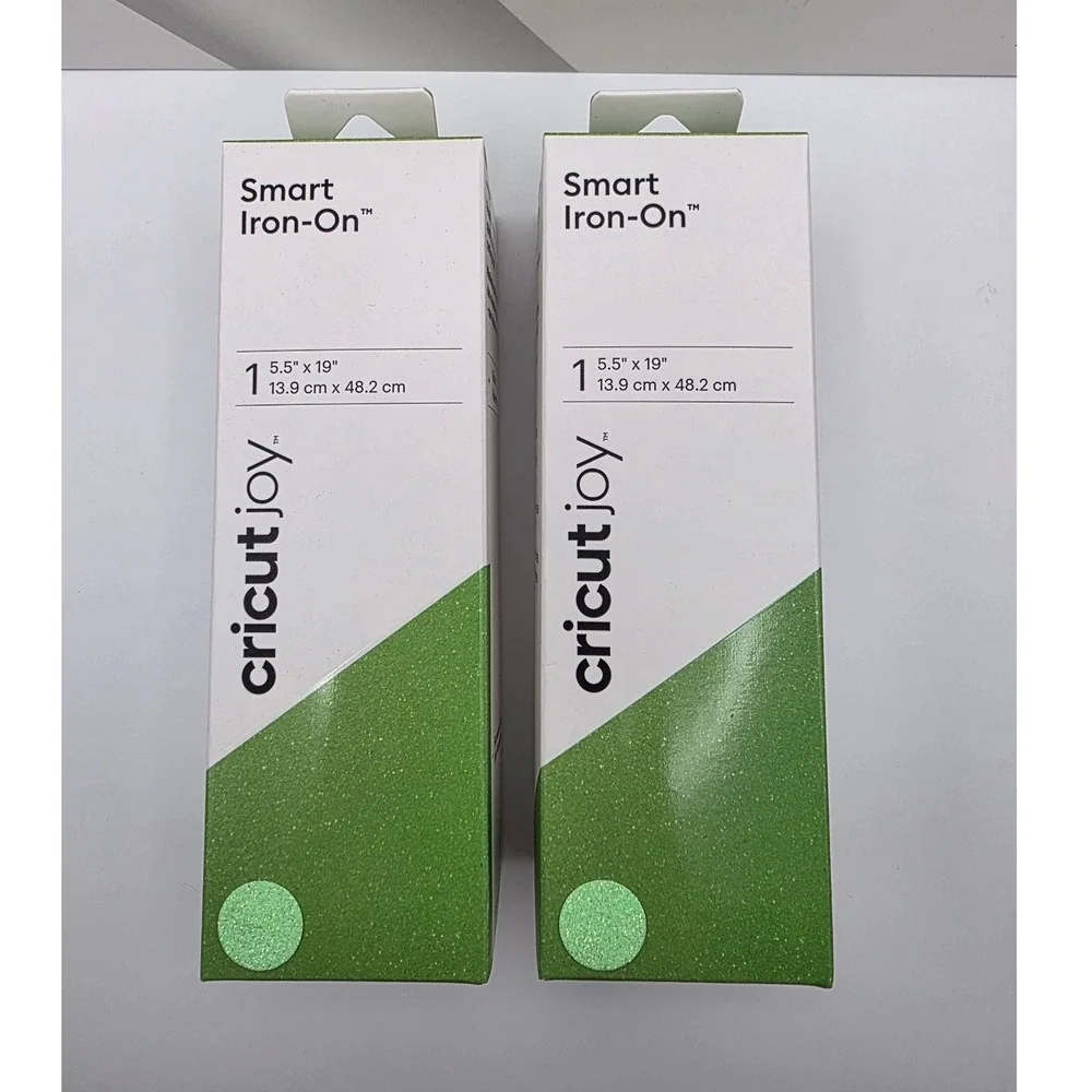 Cricut Joy Smart Iron-On Fluorescent Green Glitter & Writable Smart Label Bundle
